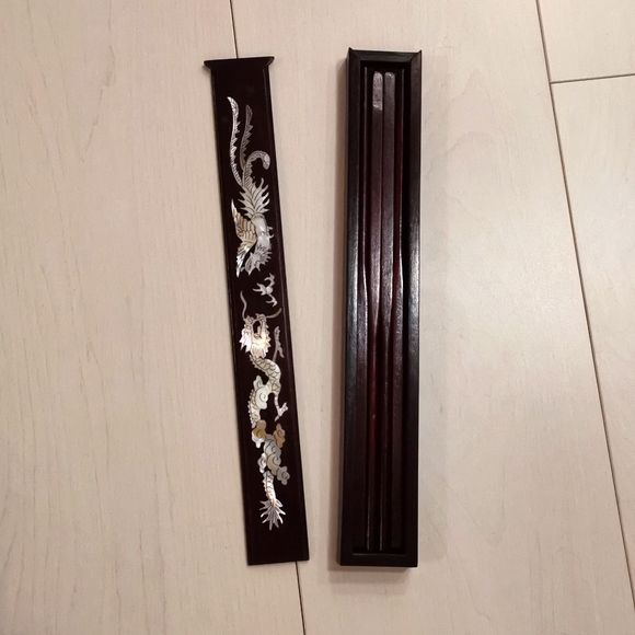 New red wood chopsticks gift set of 2 pairs - Picture 1 of 3